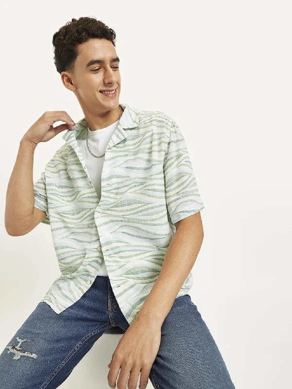 Men's Printed Relaxed Fit Camp Shirt