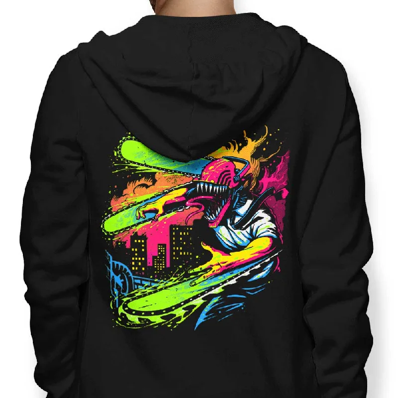 Neon Chainsaw - Hoodie